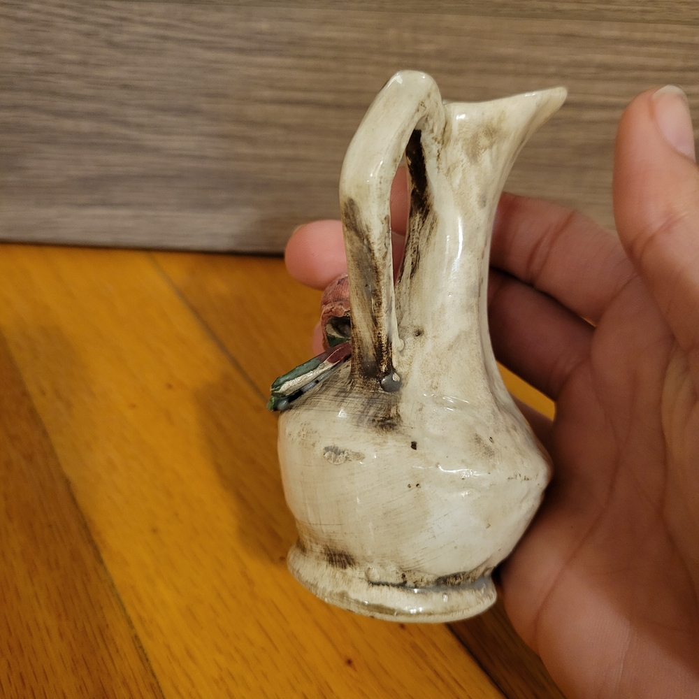 Vintage Nuova CAPODIMONTE Small Porcelain Pitcher Made In Italy - Picture 6 of 11